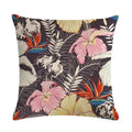 Axyaa Leaf Pattern Decorative Cushion Cover Pink Flower Linen Pillow Case