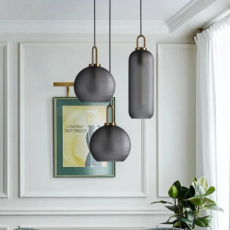 Axyaa Glass Ball Pendant Light for Home Decor Lighting
