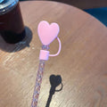 Axyaa Cute Bear Straw with Cat Claw Stoppers in Pink