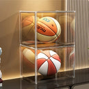 Axyaa Acrylic Stackable Storage Bins with Magnetic Lids for Motorcycle Helmets Display