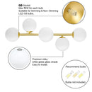Axyaa 5-Head G9 Indoor Wall Light in Black Gold for Bathroom Mirror Vanity
