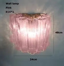 Axyaa Clear Pink Glass Tube Chandelier Luxury Ceiling Pendant Light