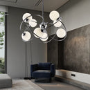 Axyaa Chrome LED Pendant Lights - Minimalist Design for Home Living Room