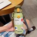 Axyaa Stainless Steel Vacuum Flask with Straw and Portable Strap