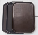 Axya Black Plastic Serving Tray Set - Square & Rectangle Dessert Plates