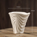 Axyaa Retro Ceramic Pleated Mug for Coffee and Milk Drinking