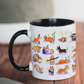 Corgi Coffee Mug 11oz – Black, Pink, White Ceramic Mug by Axyaa