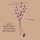 Peach Blossom Branch Light by Axyaa: Indoor Outdoor Fairy Lights for Christmas