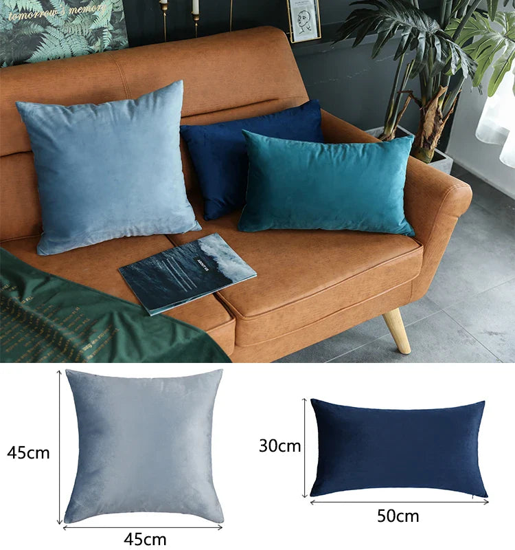 Axyaa Velvet Cushion Cover 30x50cm: Soft & Cozy Nordic Home Decor for Living Room