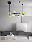 Axyaa Glass Ball Chandelier for Living Room, Bar, and Dining Area
