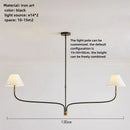 Axyaa Modern Black Metal LED Ceiling Pendant Chandelier for Living Room