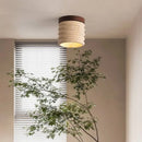 Axyaa Yellow Travertine LED Ceiling Lamp for Modern Art Decoration