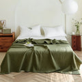 Axyaa Pure Cotton Gauze Throw Blanket, Air Condition Comforter, Solid Jacquard Bed Cover