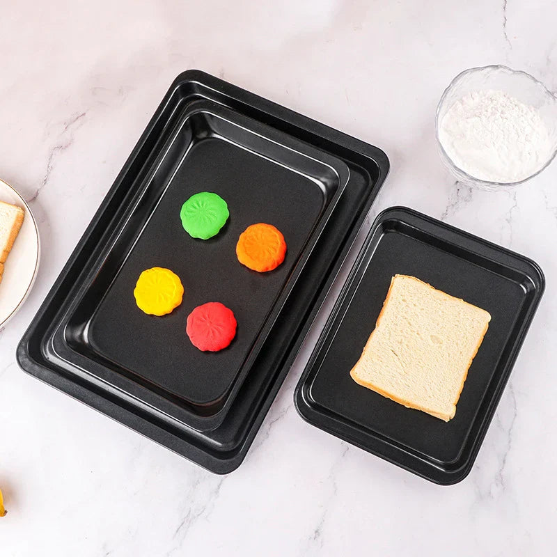 Axyaa Stainless Steel Non-Stick Baking Tray for Bread Cake Loaf Pan BBQ Plate