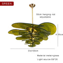 Axyaa Retro Green Glass Chandelier for Home Decoration