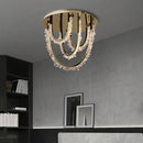 Axyaa Crystal LED Ceiling Light: Modern Designer Luxury Ceiling Lamp for Home Decoration