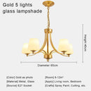 Axyaa Crystal Golden Pendant Lights - Modern Minimalist American Light Luxury Fixtures