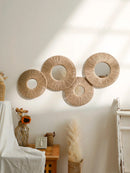 Boho Macrame Mirror Wall Hanging by Axyaa - Handmade Jute Rope Decor for Home