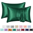 Axyaa Silky Satin King Pillowcase Luxury Comfort Solid Color Smooth Queen Cover