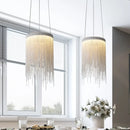 Axyaa Tassel Chain LED Chandelier for Modern Style Living Room & Bedroom