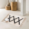 Axyaa Geometric Tufted Tassel Rug Tapestry for Home Decor