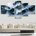 Arctic Wolf Winter Canvas Art Print 5-Piece Set by Axyaa