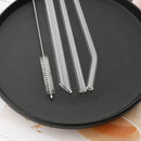 Axyaa Glass Straw Set with Brush | Reusable Drinking Straws for Cocktails & Smoothies