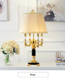 Axyaa Nordic Luxury Crystal Floor Lamp for Bedroom - Retro Villa Design