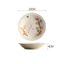 Axyaa Ceramic Vegetable Plate, Household Soup Rice Pasta Tableware, Commercial Salad Plate