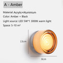 Axyaa Nordic LED Round Wall Sconce for Bedroom Decoration
