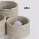 Axyaa Wood Grain Stone Ceiling Light for Home Decoration, LED Light with Wabi Sabi Aesthetic
