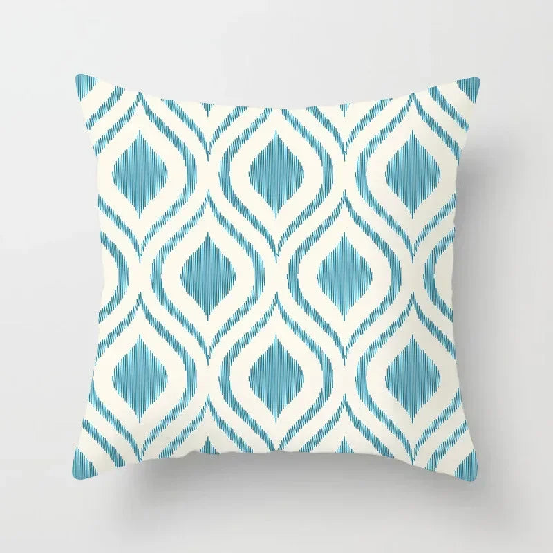 Modern Geometry Print Pillow Case for Home Decor by Axyaa - Mint Green Pillow Cover