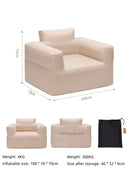 Axyaa Inflatable Outdoor Sofa, Portable Single Air Mattress for Camping, Picnic, and Home