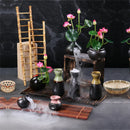 Axya Bamboo Sushi Plate Set with Sashimi Decorations
