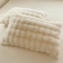 Axyaa Light Luxury Rabbit Plush Pillowcase - Soft Bunny Cushion Cover