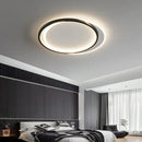 Axyaa Modern Round LED Ceiling Lamp for Bedroom, Dimmable Living Room Lighting