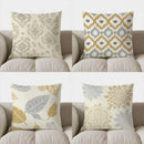 Axyaa Floral Pattern Decorative Throw Pillow Cover for Sofa, Bedroom, Car