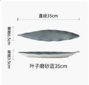 Axyaa Leaf Sushi Ceramic Plate Set for Creative Dining Experience