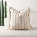 Axyaa Stripe Pillow Cover with Beard Edge for Sofa & Bedroom Décor