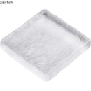 Axya Frosted Glass Tray for Tea Pot Mat Fruit Cake Dessert Storage