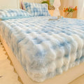 Axyaa Plush Fluffy Fitted Bed Sheet Mattress Topper - Single Double Simmons Cover