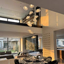 Axyaa Crystal Chandelier Stair Pendant Lights Interior Lighting