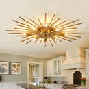 Axyaa Metal Gold LED Ceiling Chandelier for Kitchen, Bedroom, and Corridor