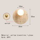 Axyaa Stone Wall Lamp Sconce - Foyer, Dining Room, Bedroom Lighting Fixtures