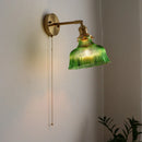 Axyaa Nordic Copper Glass Wall Sconce LED Light for Living Room and Bathroom
