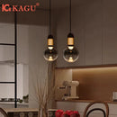 Axyaa Modern Glass Pendant Light with Remote Control for Home Decor