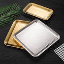 Axyaa Stainless Steel Food Tray Set for Buffet Serving & Meal Presentation