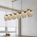 Axyaa Modern Crystal Pendant Chandelier for Living and Dining Room Lighting
