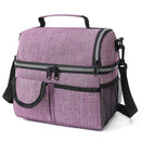 Axyaa Double Layer Oxford Cloth Tote Lunch Bag with Shoulder Strap for School and Office