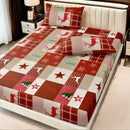 Axyaa Christmas Patchwork Three-Piece Bed & Duvet Cover Set